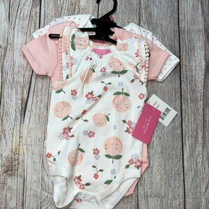 Isaac Mizrahi 6-9 Months Bodysuits Peach Bundle NEW